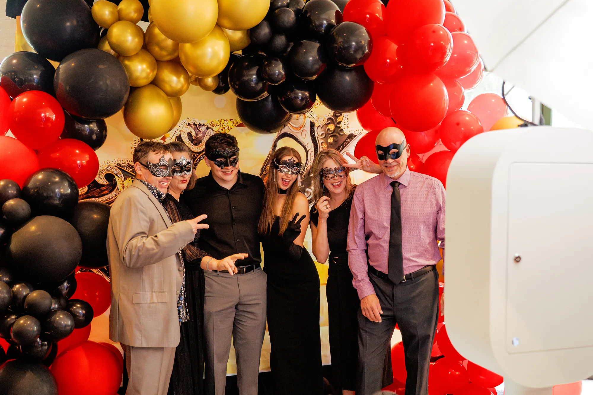 Guests enjoying a polished RicheMoments gala photo booth experience