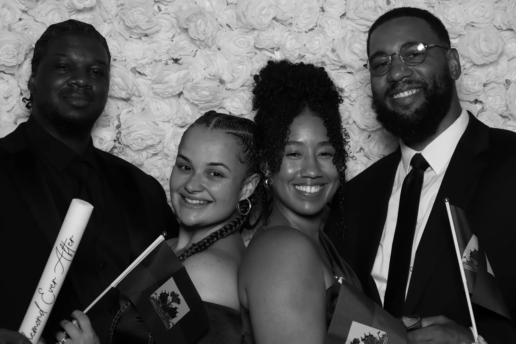 Guests at the Richemond Ever After wedding photo booth