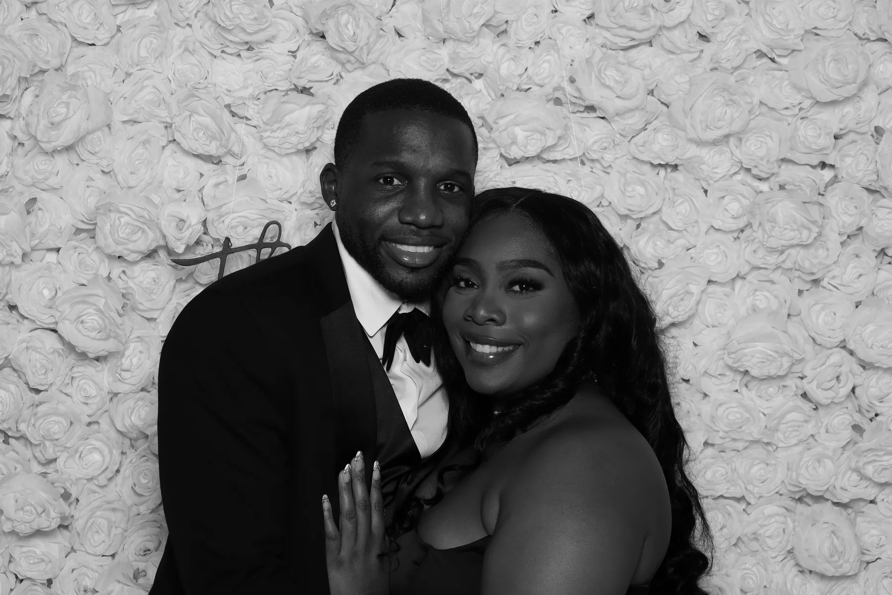 Wedding couple at the Richemond Ever After photo booth