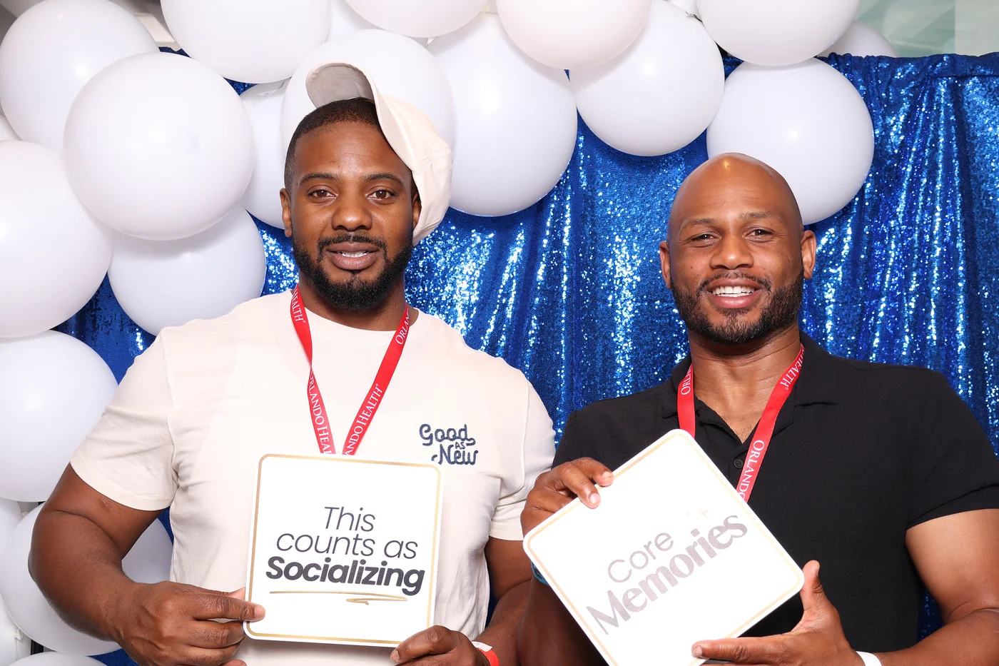 Adult guests enjoying the Taste of Lake Mary VIP photo booth experience